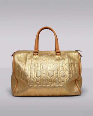 Bolso Carolina Herrera Metallic Gold Andy 10