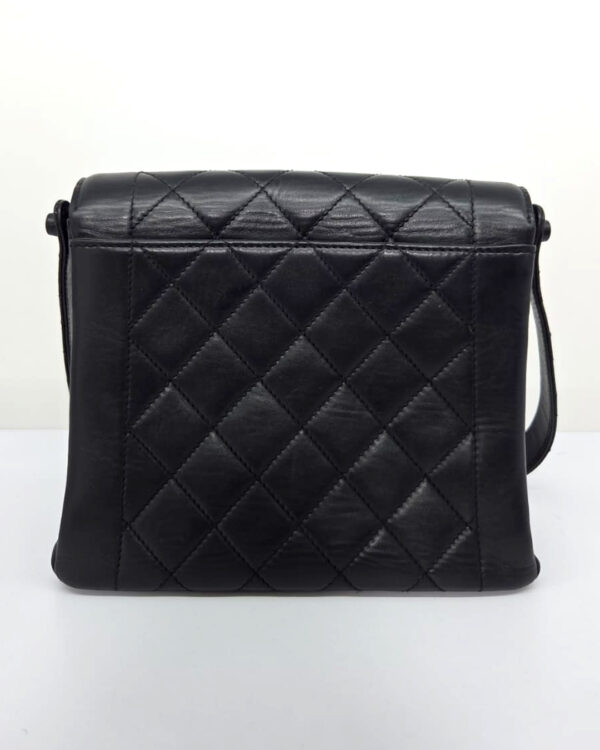 Bolso Chanel Vintage Black Lambskin Diana Flap