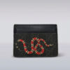 Gucci Supreme Black Kingsnake Print Card Case Card Case Gucci Supreme Black Kingsnake Print