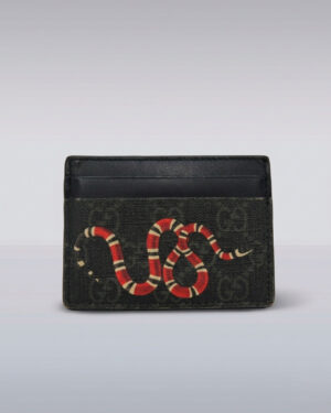 Card Case Gucci Supreme Black Kingsnake Print