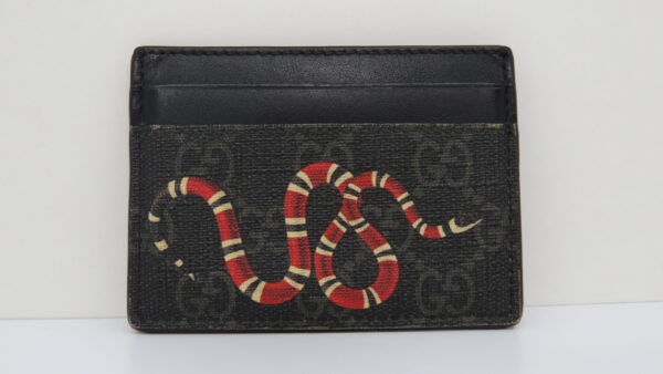 IMG_9168 Card Case Gucci Supreme Black Kingsnake Print