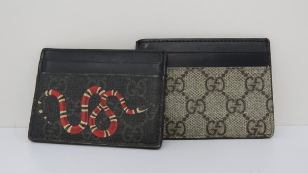 IMG_9170 Card Case Gucci Supreme Black Kingsnake Print