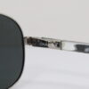 Sunglasses Chanel Silver Metal White Frame Aviator