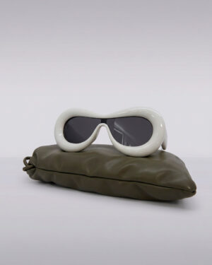 Sunglasses Loewe Oversized White Chunky Oval