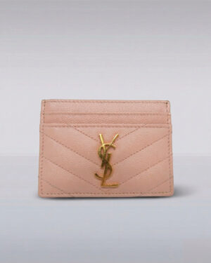 Tarjetero Saint Laurent Grain De Poudre Matelasse Chevron